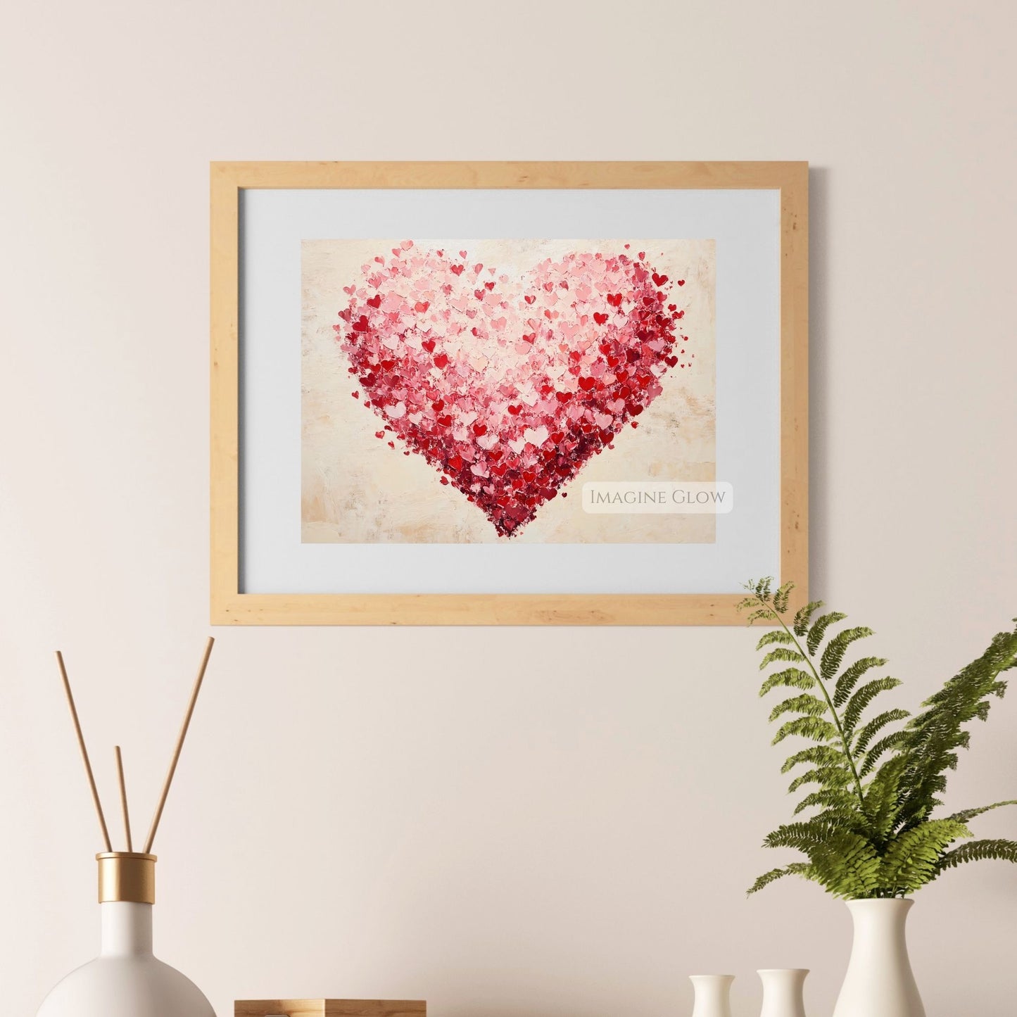 Printable Valentine’s Day romantic vintage heart art