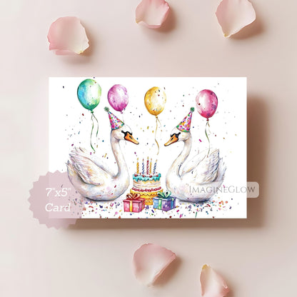 floral swan birthday card
romantic swan birthday card
animal birthday card swan
printable swan birthday card
