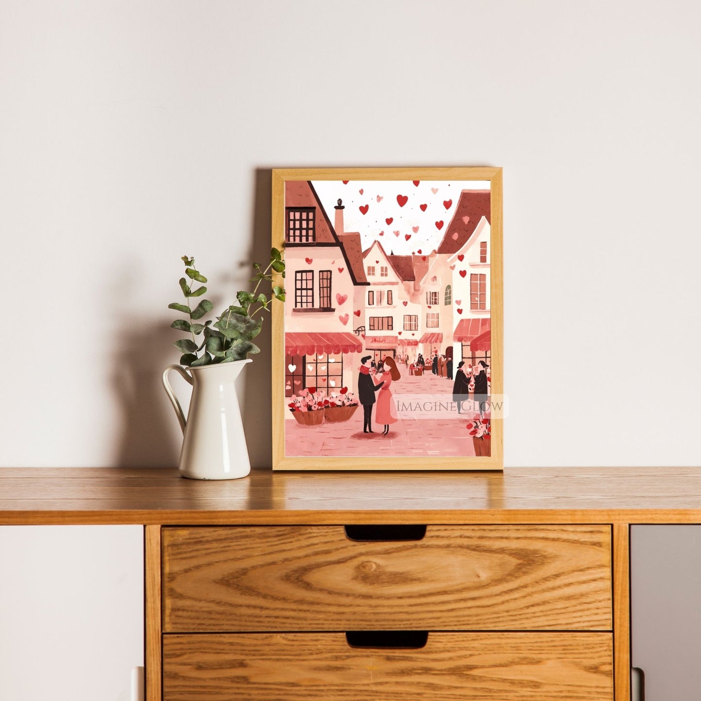 Cozy digital Valentine’s Day town art
Romantic Valentine’s Day art print