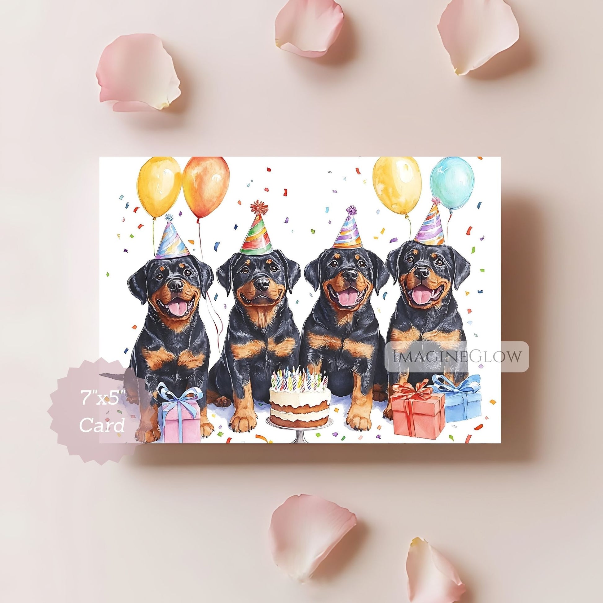folded Rottweiler birthday card
Rottweiler card for dog lovers
funny Rottweiler birthday card
