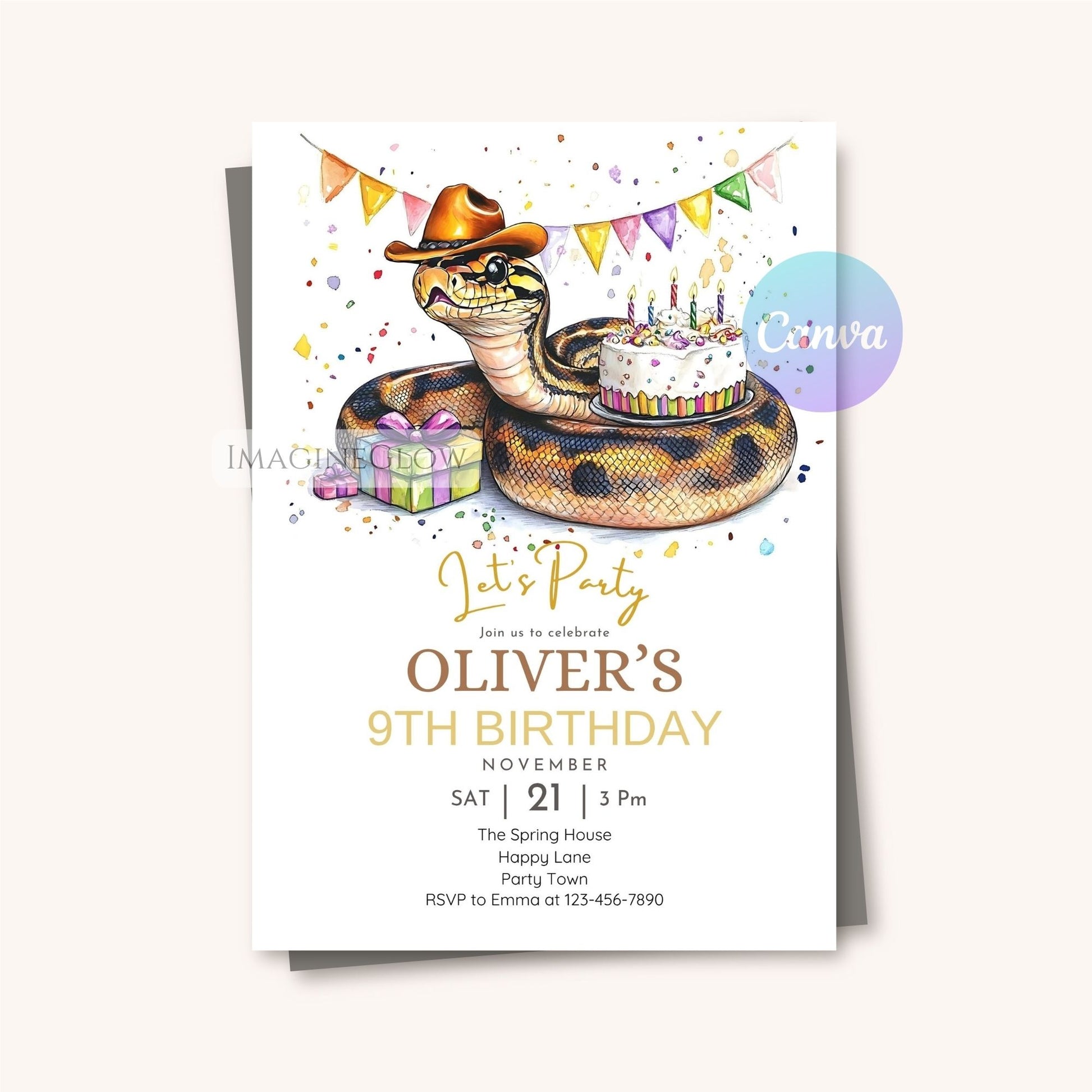 python digital birthday invite
