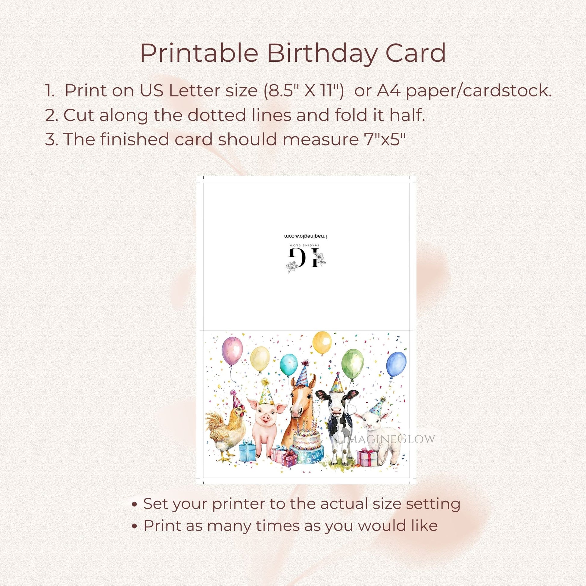 Adorable farm animals birthday card digital download
Unique barnyard birthday card with illustration
Rustic farm animal birthday greeting card
Colorful farm animals birthday card for all ages
Printable barnyard animal birthday card
