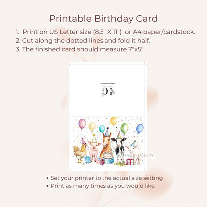 Adorable farm animals birthday card digital download
Unique barnyard birthday card with illustration
Rustic farm animal birthday greeting card
Colorful farm animals birthday card for all ages
Printable barnyard animal birthday card
