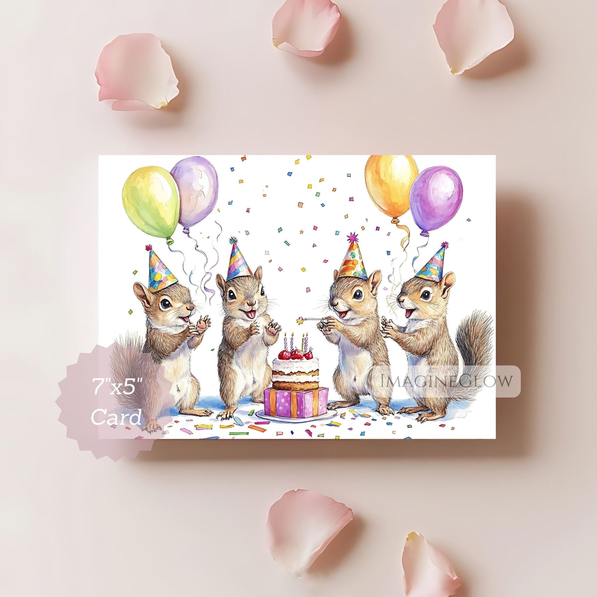Whimsical squirrel birthday card for animal lovers
Digital printable squirrel birthday card
Woodland animal squirrel birthday greeting card
