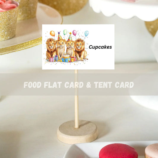 lion birthday place cards
safari jungle party food tags
lion printable food labels
jungle birthday buffet labels
safari animal food place cards