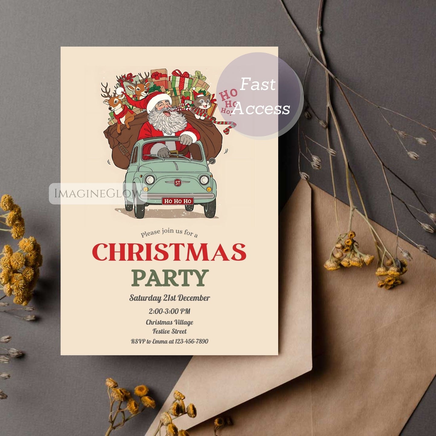 vintage santa christmas celebration invite
printable santa claus christmas invitation
