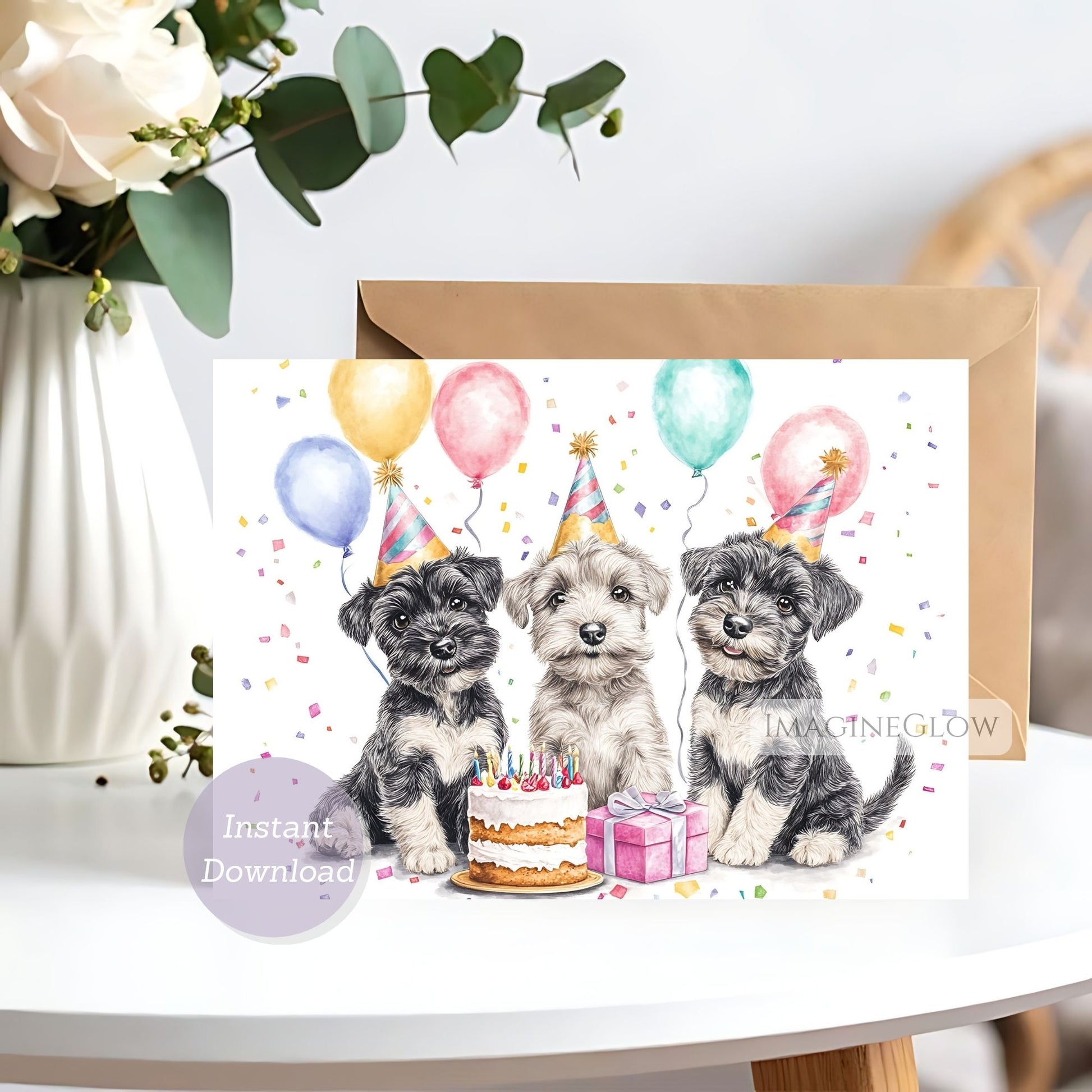 schnauzer dog birthday card
printable schnauzer puppy card
schnauzer lover greeting card
digital dog birthday card schnauzer
schnauzer cute party card
