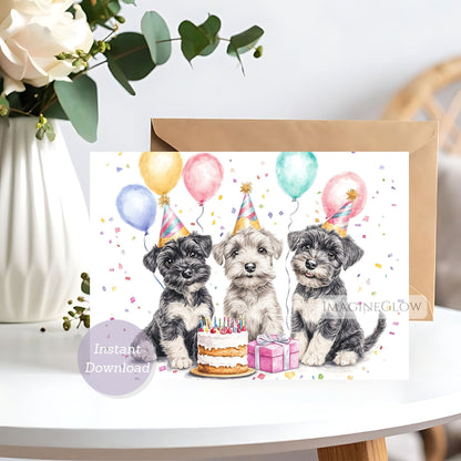 schnauzer dog birthday card
printable schnauzer puppy card
schnauzer lover greeting card
digital dog birthday card schnauzer
schnauzer cute party card
