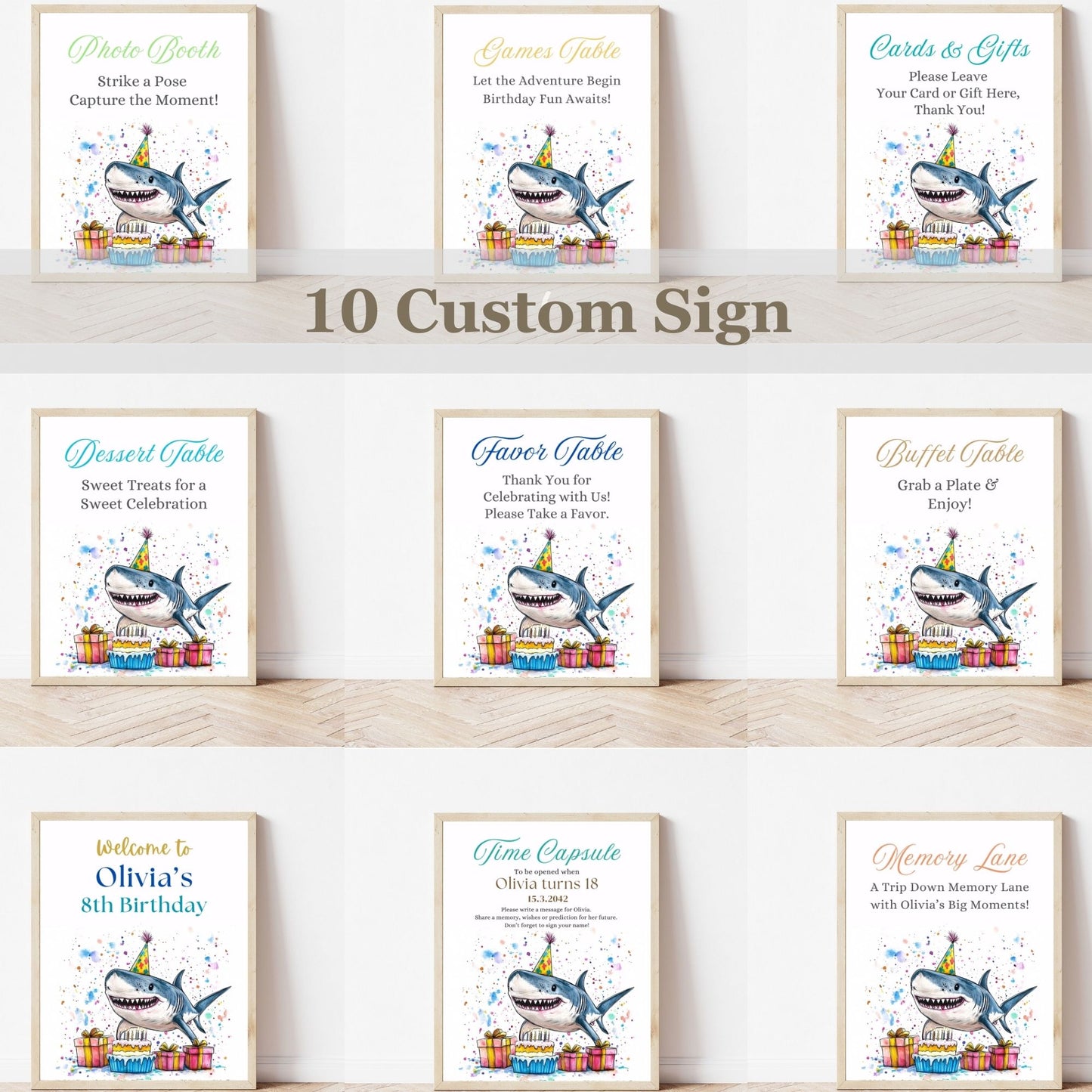 Shark thank you cards and games
