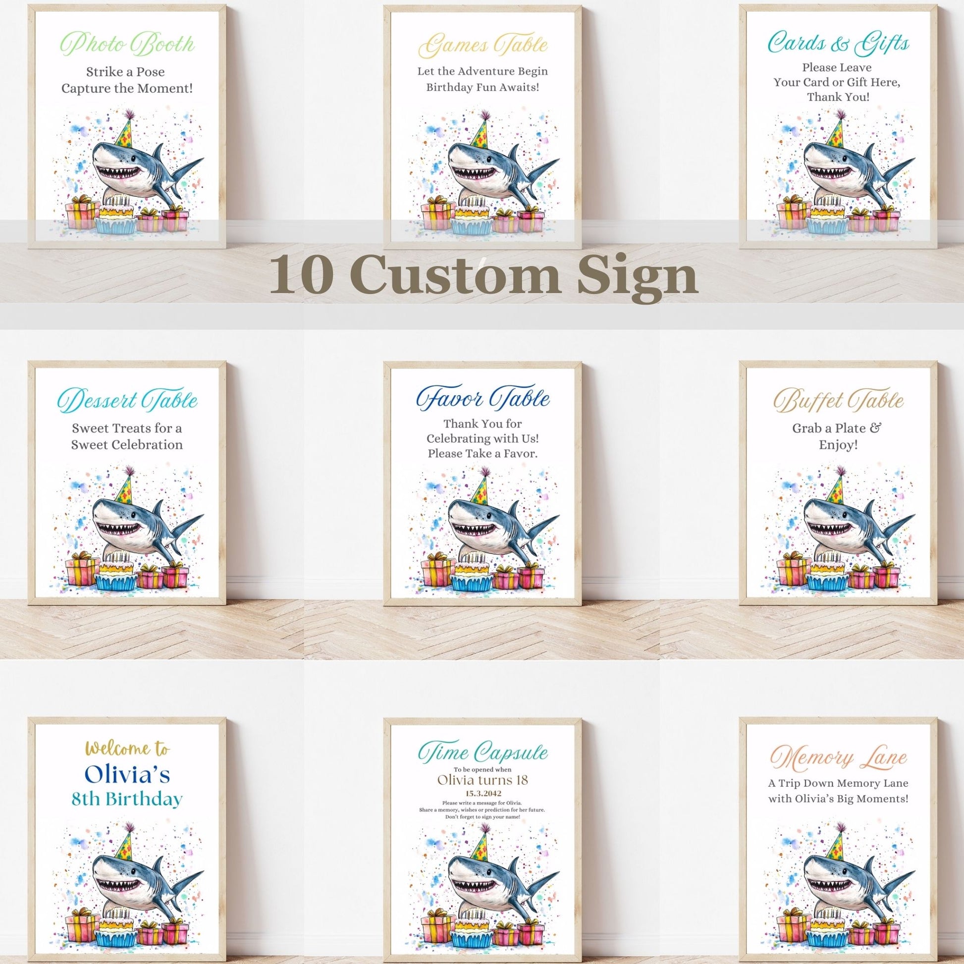 Shark thank you cards and games
