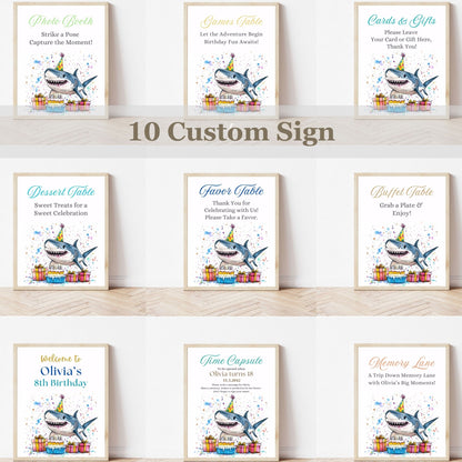 Shark thank you cards and games
