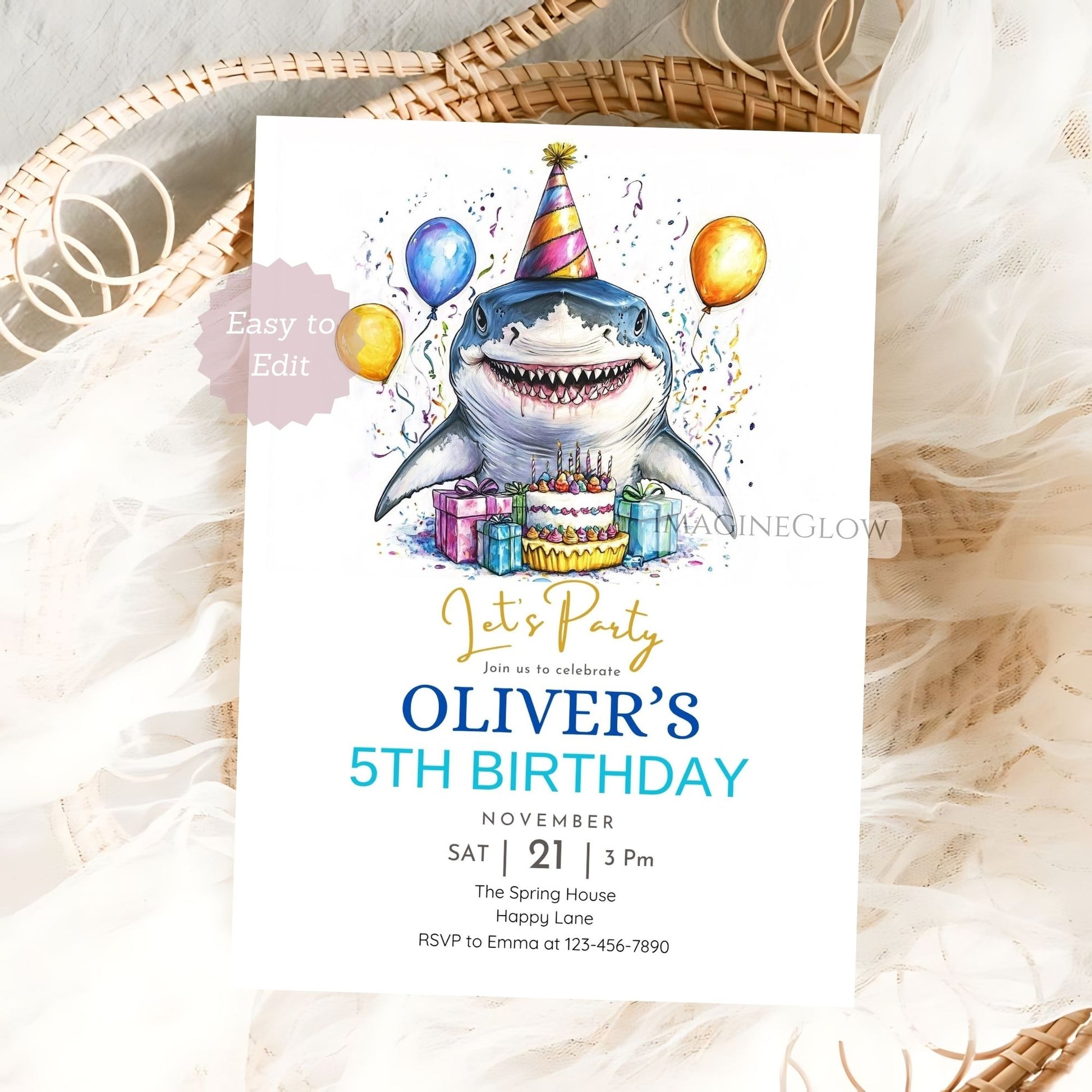fun shark-themed birthday invite
shark invitation template for kids

