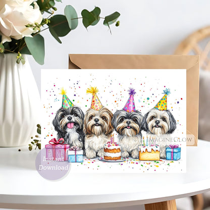 shih tzu birthday card printable
cute shih tzu dog birthday greeting
