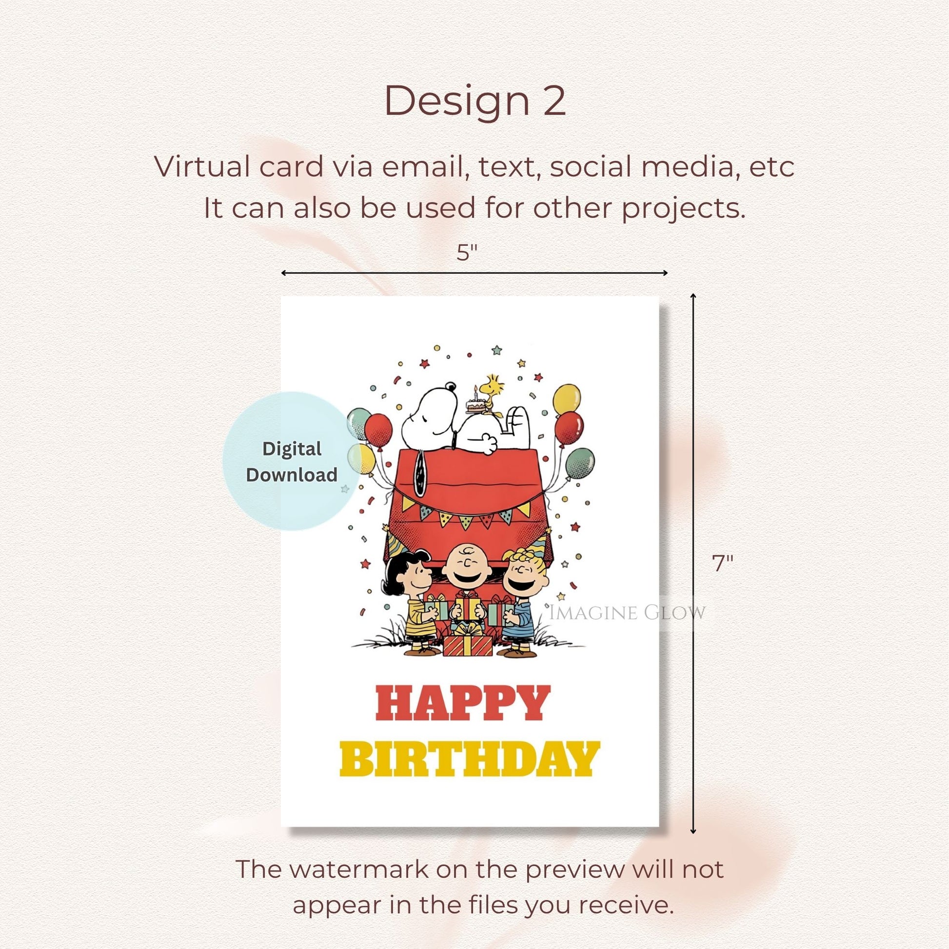 printable snoopy fan birthday card
