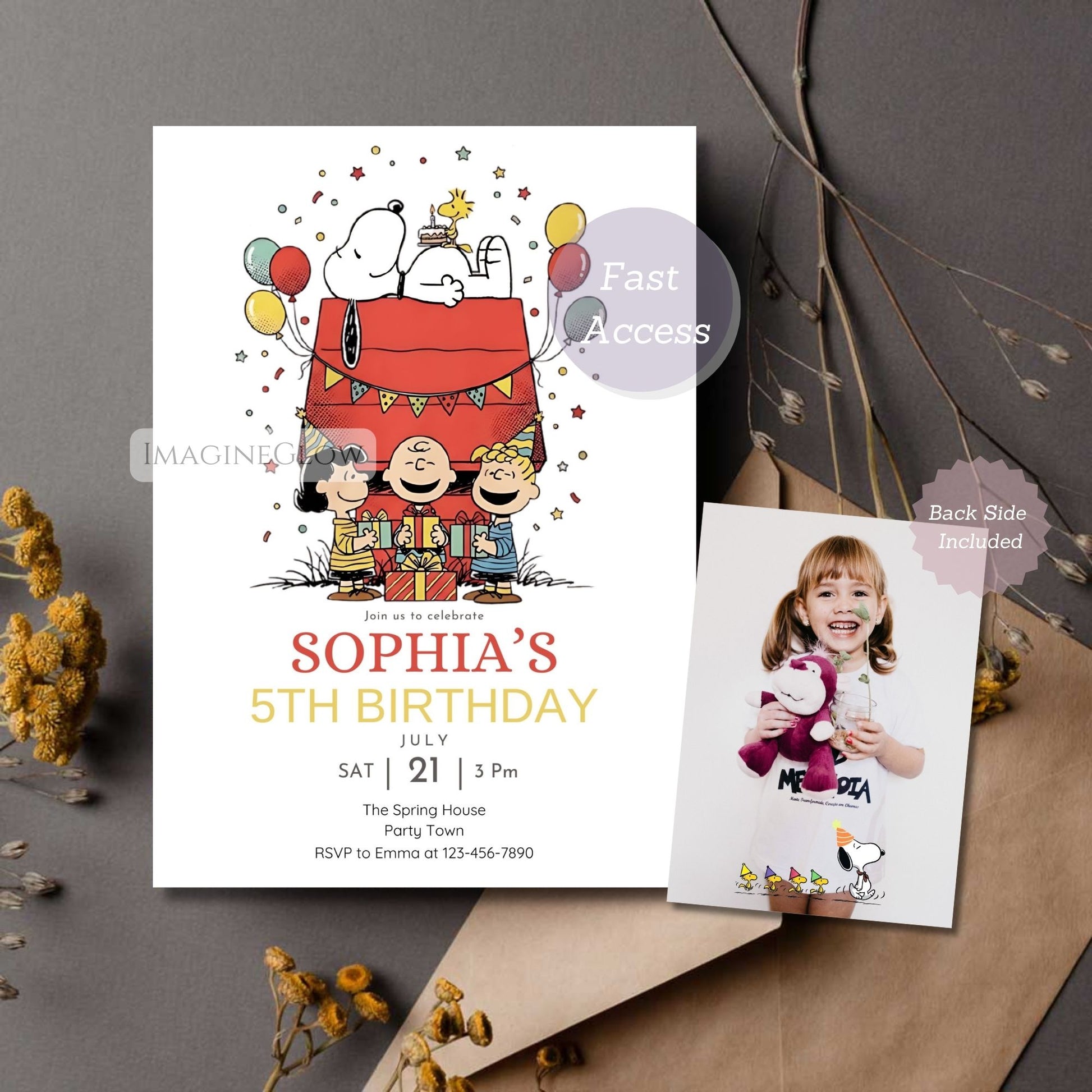 snoopy birthday invitation digital download
peanuts party invite template printable
editable snoopy birthday invite front and back
snoopy birthday invitation with photo space