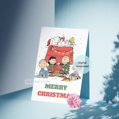 snoopy holiday card ready to print
