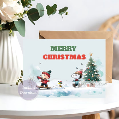 snoopy christmas folded card printable
snoopy holiday ecard digital
peanuts snoopy christmas greeting card
