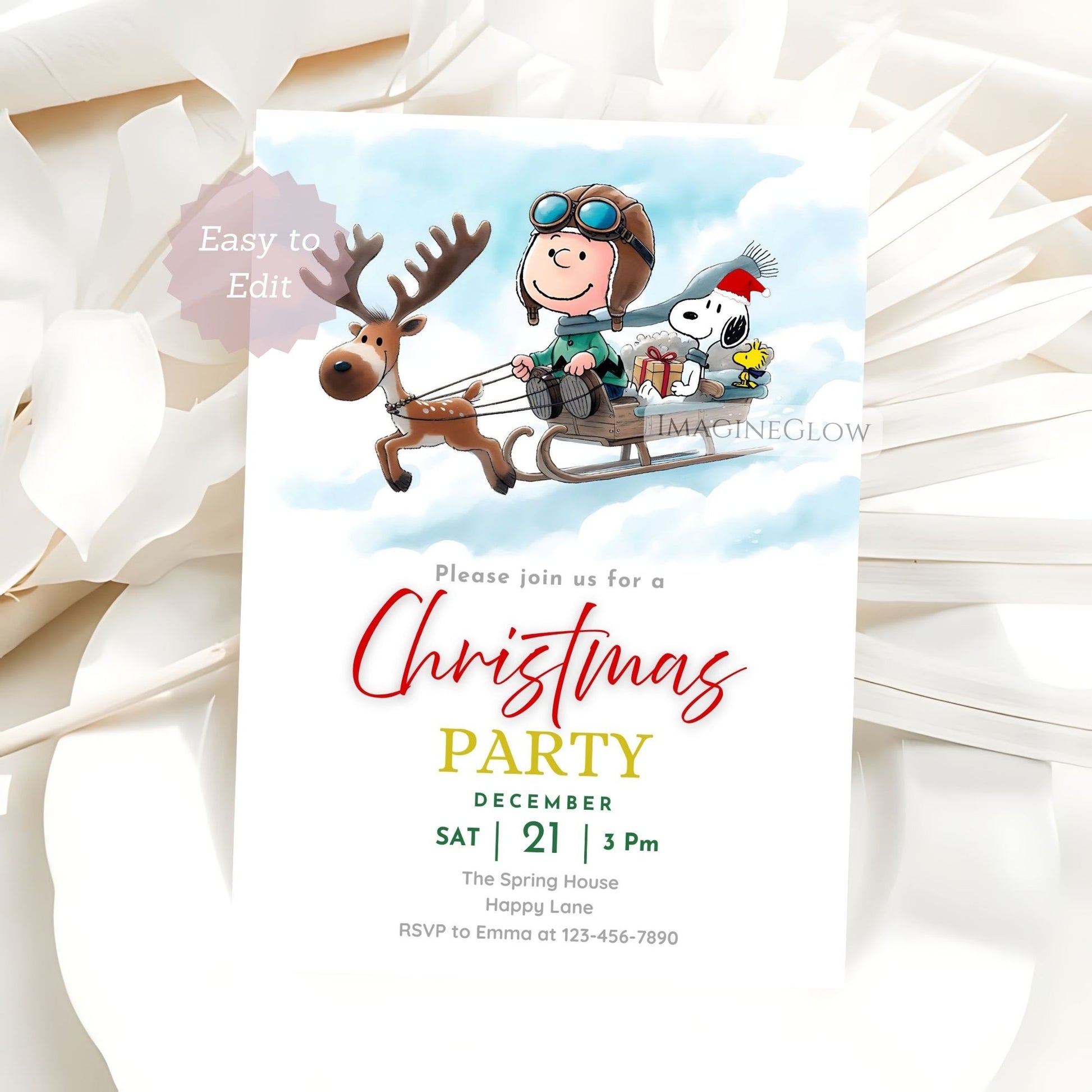 snoopy winter holiday invitation
cute snoopy christmas template