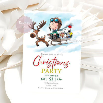 snoopy winter holiday invitation
cute snoopy christmas template