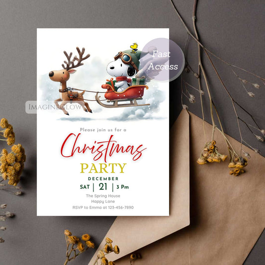 snoopy christmas party invitation
peanuts snoopy birthday invitation
