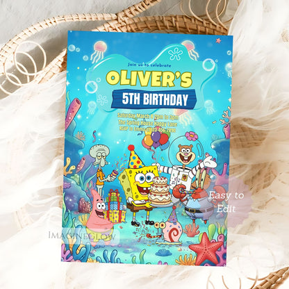 cartoon kids party invitation
