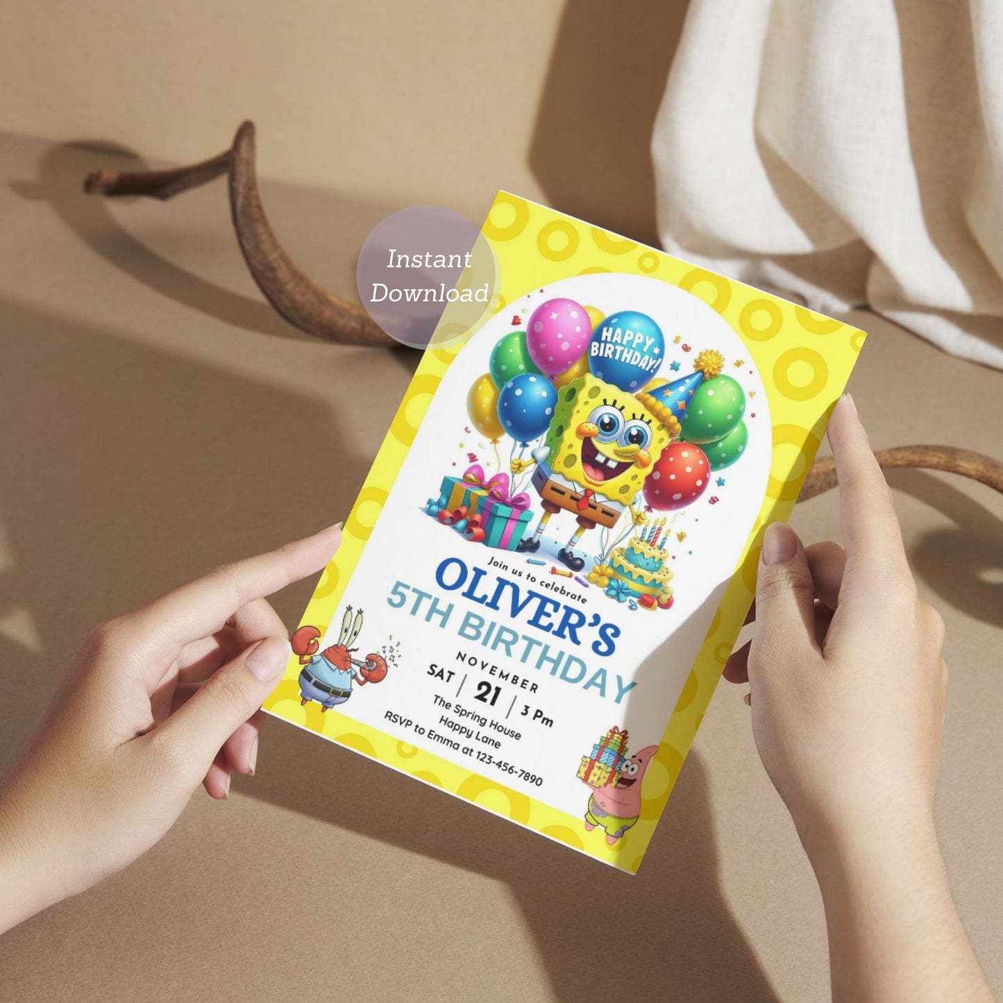 cartoon kids party invitation
