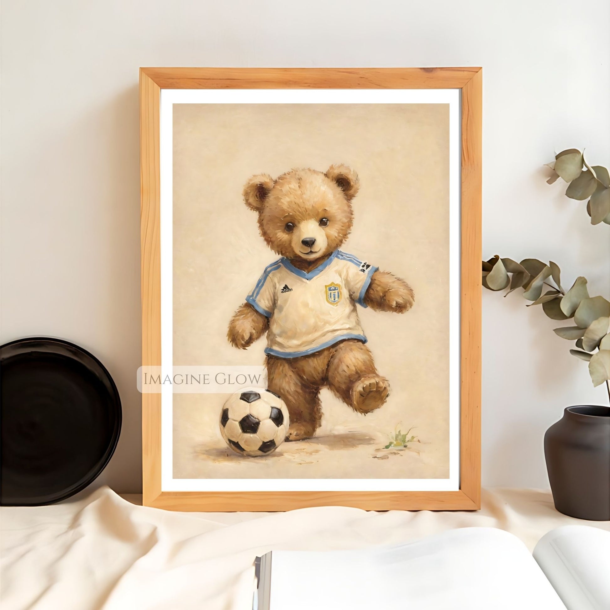 sports animal nursery digital download
