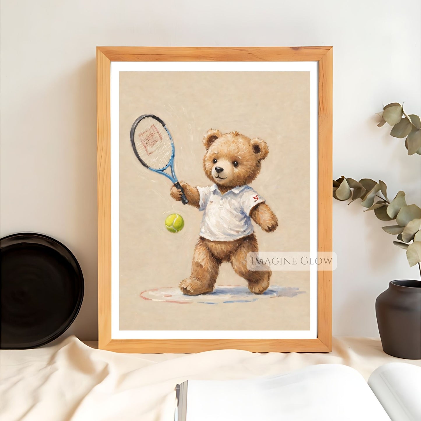 nursery tennis animal printable
