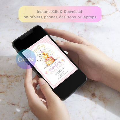 editable duck birthday invite
