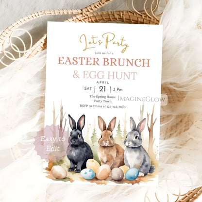 spring brunch bunny invite
editable spring easter party invite