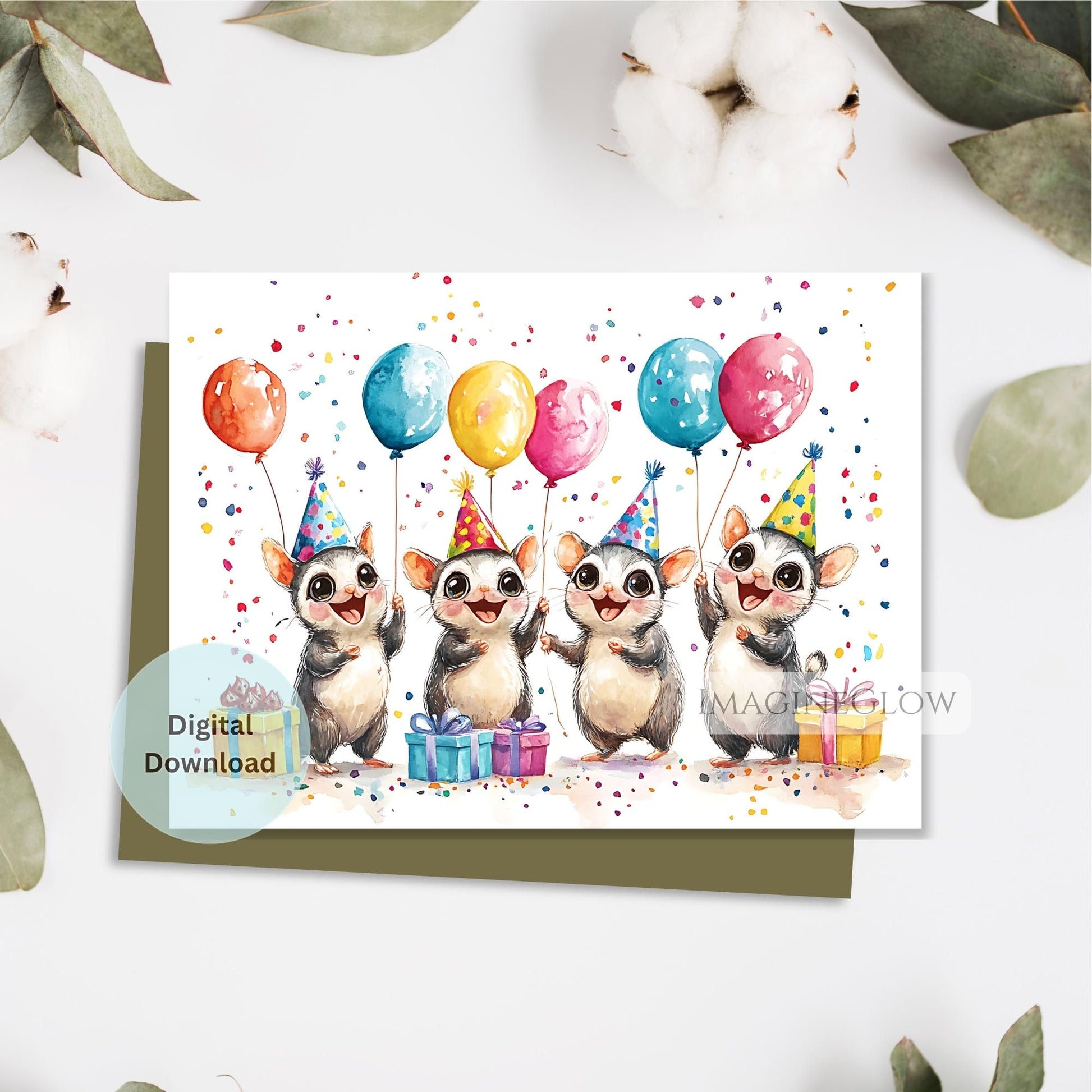 adorable sugar glider birthday card digital download
sugar glider happy birthday card for kids
