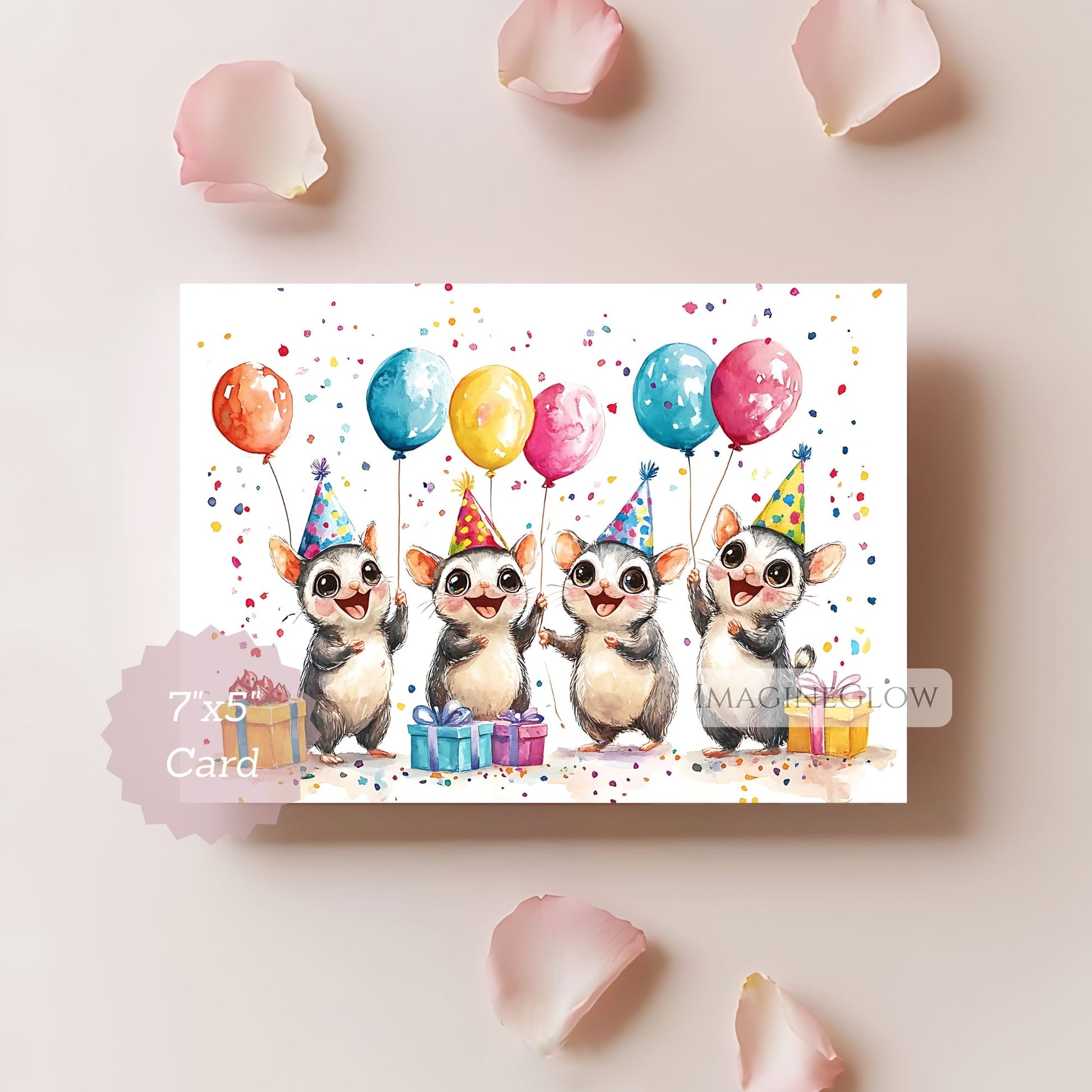 cute sugar glider illustration birthday card
animal lovers sugar glider birthday greeting card
sugar glider birthday card printable design
sugar glider themed happy birthday card
