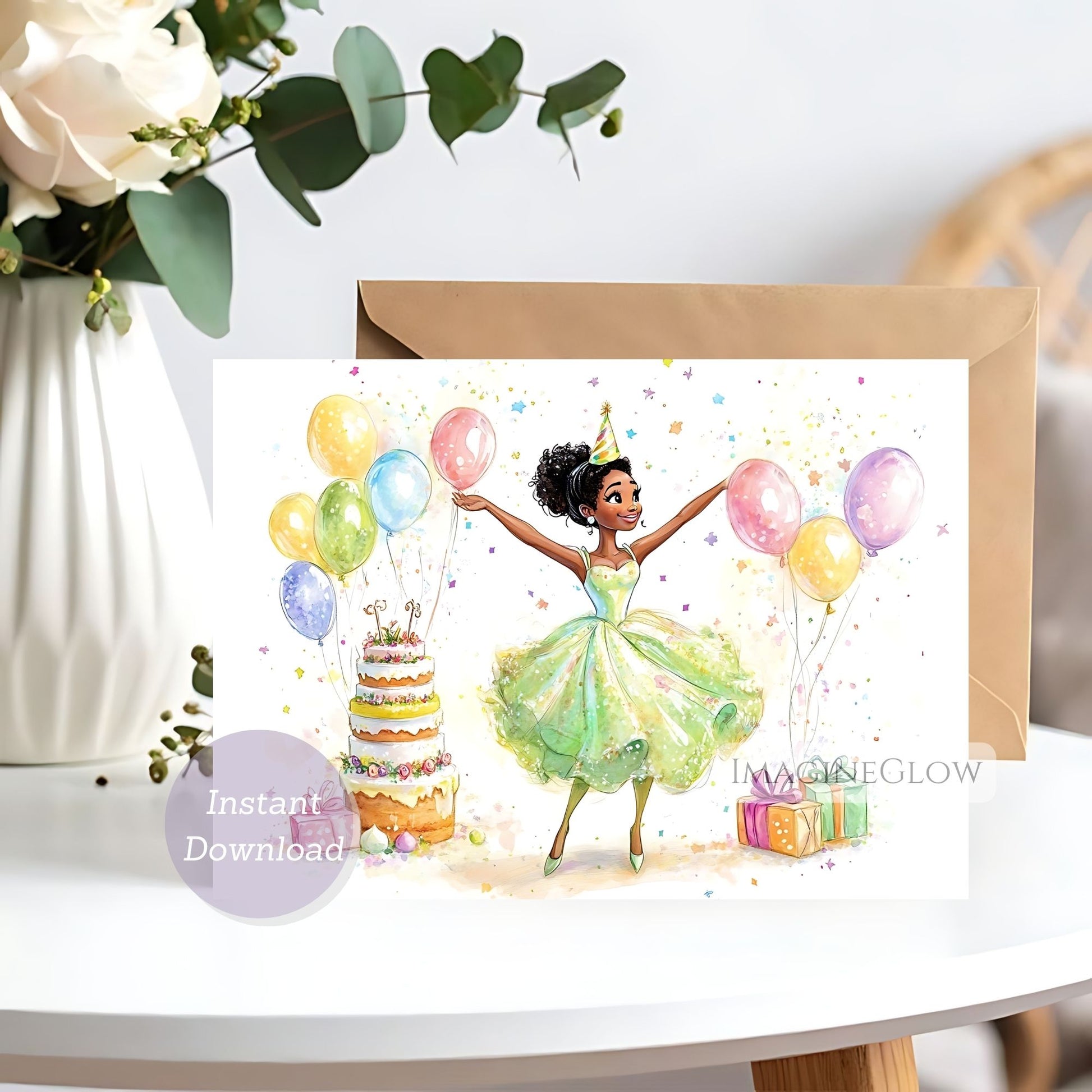 royalty theme birthday card
enchanting princess greeting card
