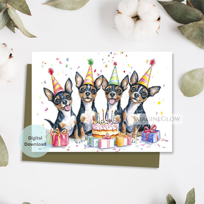 small terrier dog birthday card
cute dog birthday card digital
