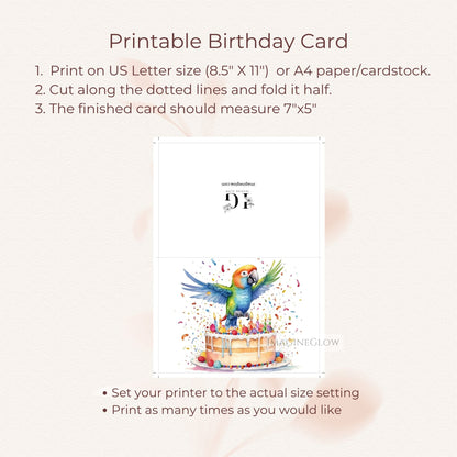 digital parrot birthday card
tropical animal card for birthday
bird lover printable birthday card
parrot themed birthday greeting
jungle party parrot card
printable card for bird lovers
vibrant parrot card for kids
fun tropical bird birthday card