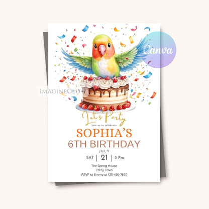 customizable lovebird birthday card printable
