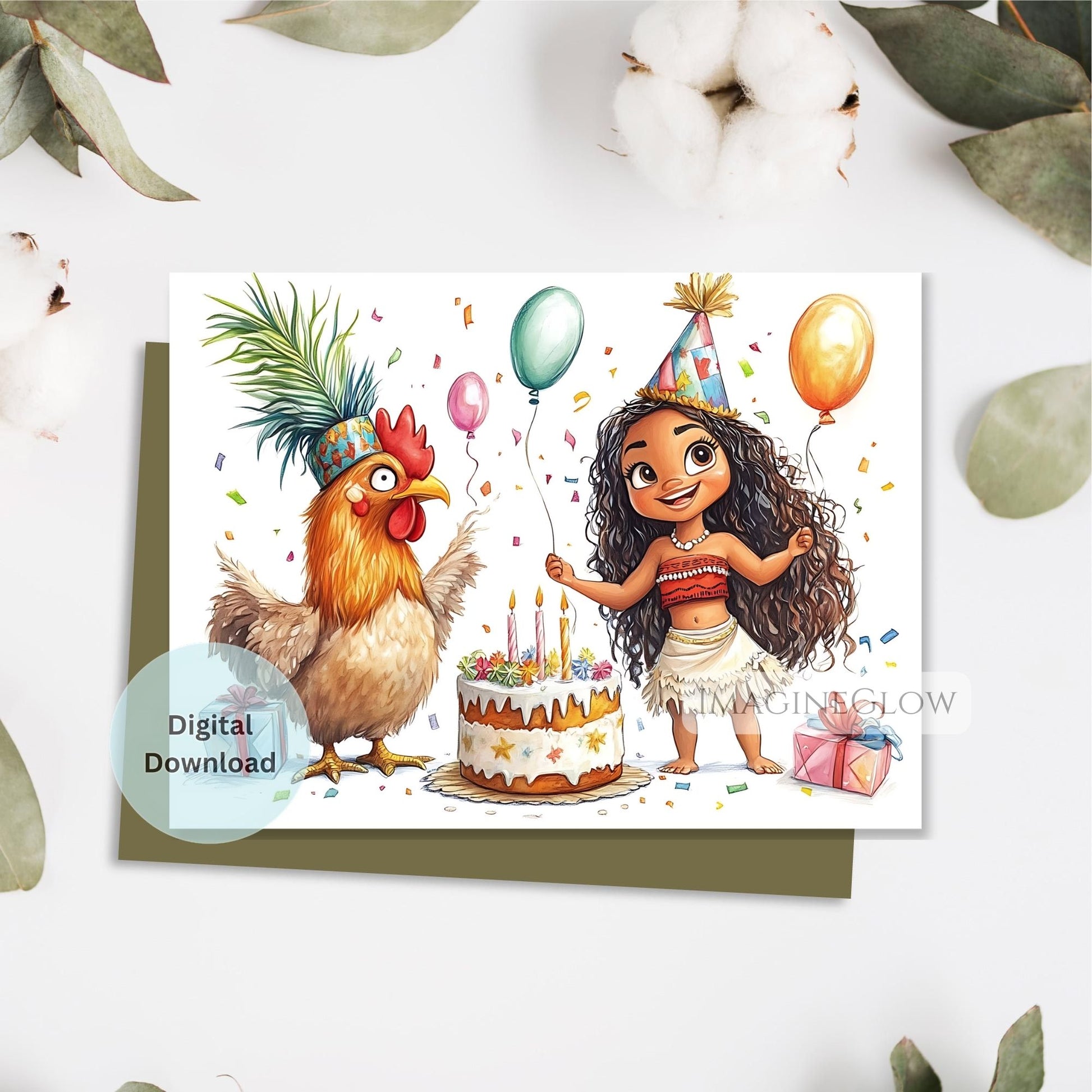 kids birthday greeting card
disney moana birthday card
island theme birthday card
