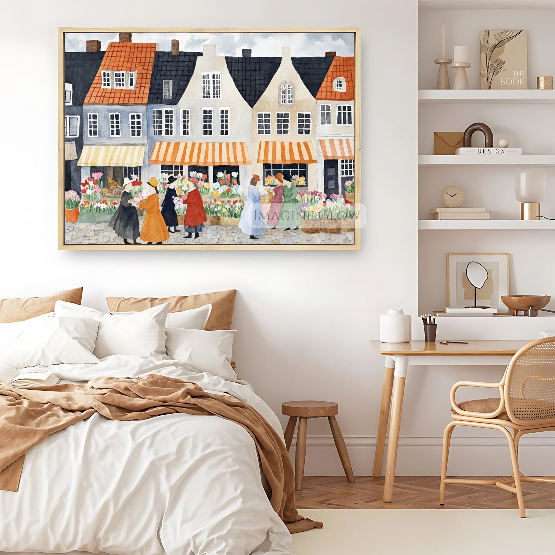 Timeless tulip artwork for living room or bedroom

