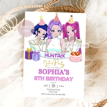 printable kpop birthday invite
