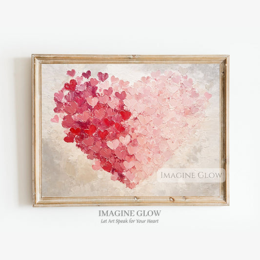 Romantic Valentine’s Day heart artwork 
