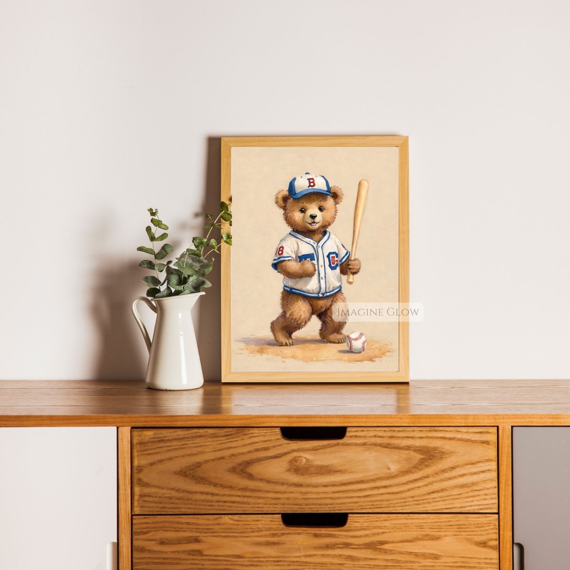 kids baseball nursery printable art
