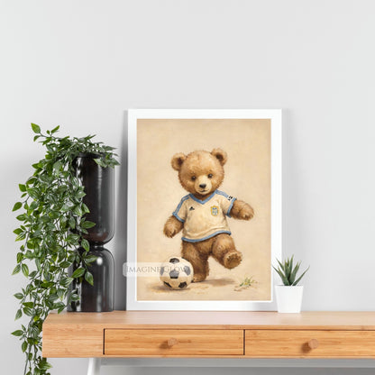 kids soccer nursery printable art
