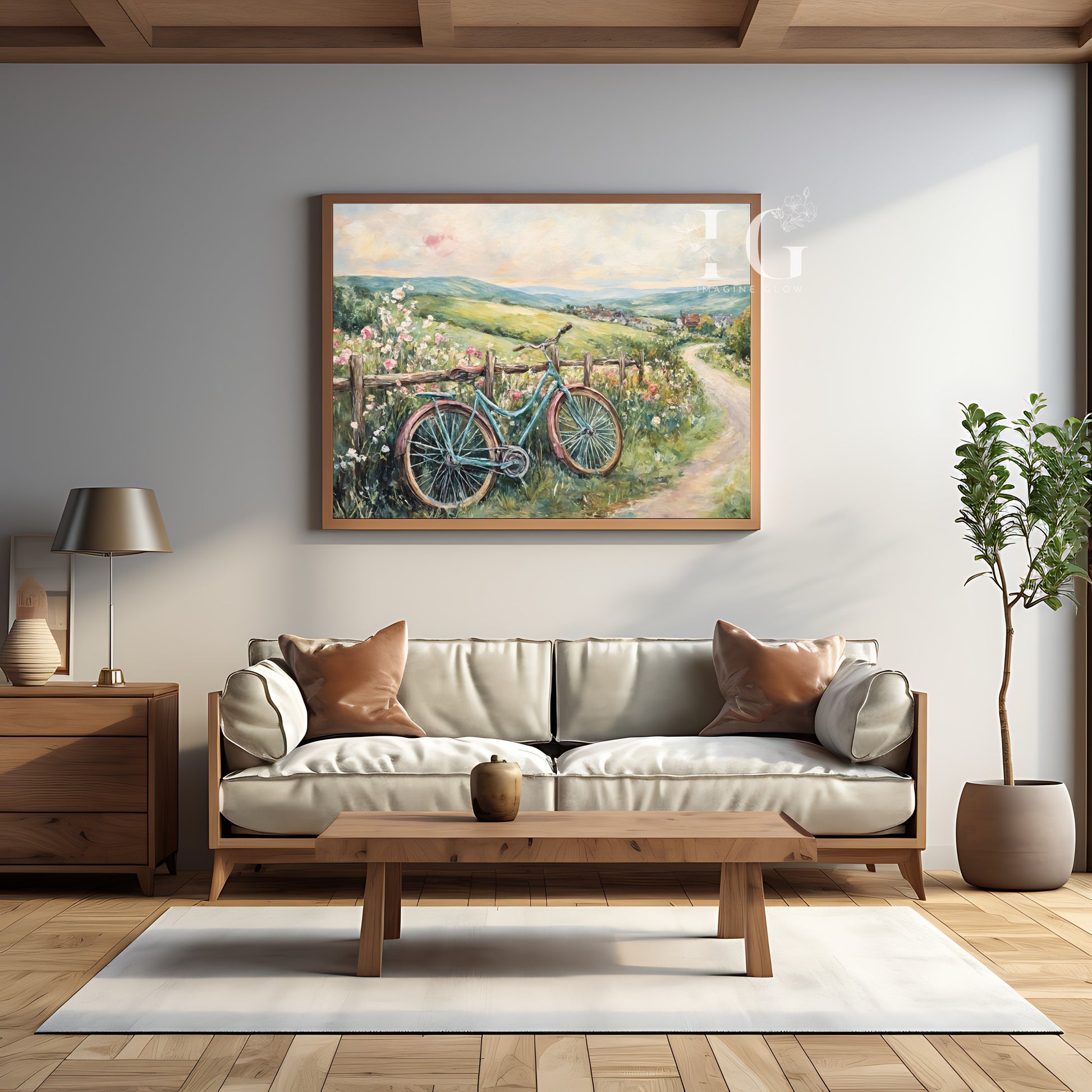 Wildflower Field Cycling Print Rustic Nature Art Bike Ride Wall Decor
Scenic Bike Ride Countryside Art Wildflower Meadow Vintage Cycling Decor