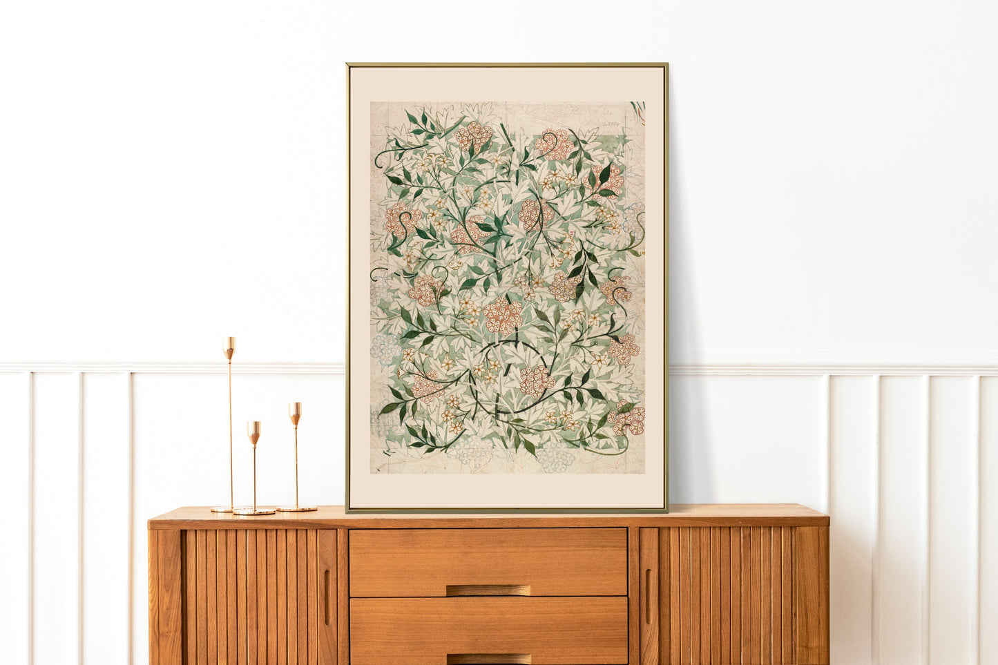 Floral pattern art in a vintage style for home decoration
