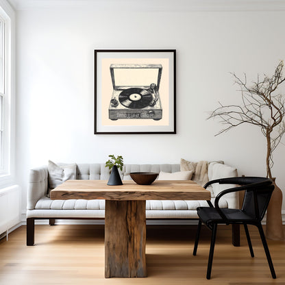 Vintage-inspired music poster for retro home decor