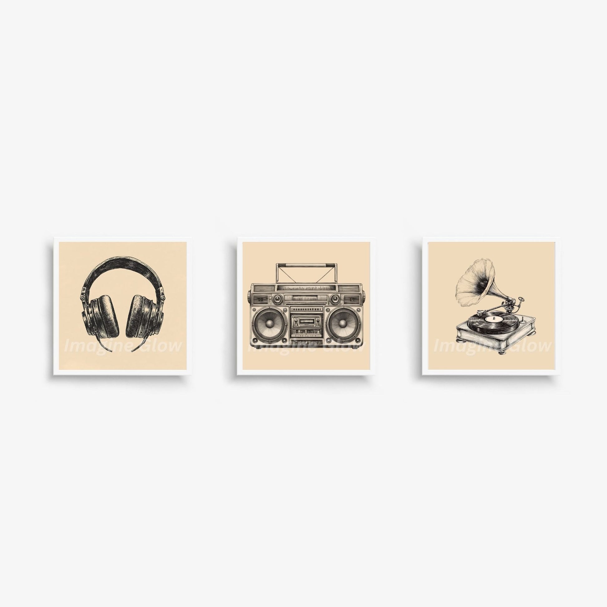 Retro music poster for vintage music studio decor