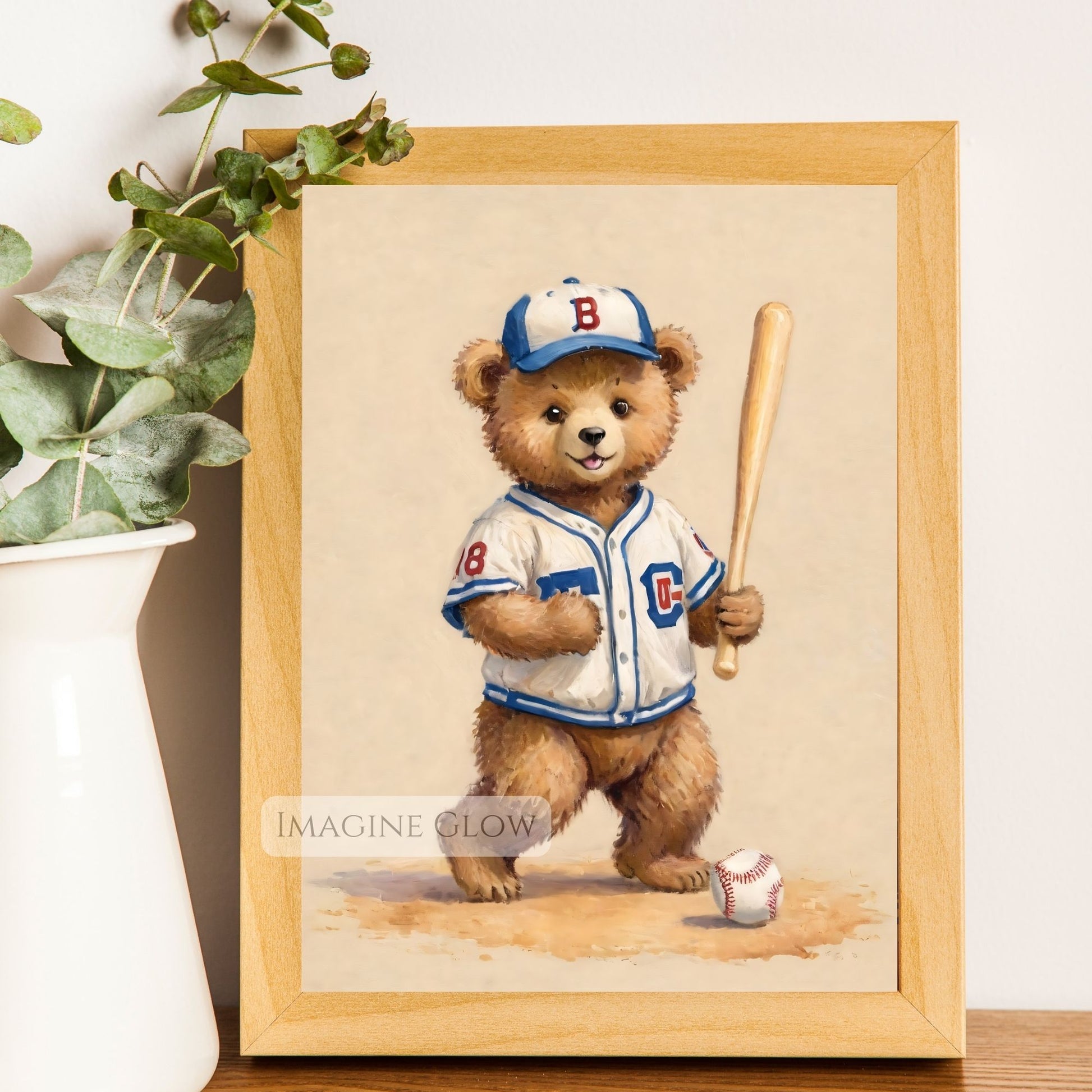 baseball theme nursery digital art