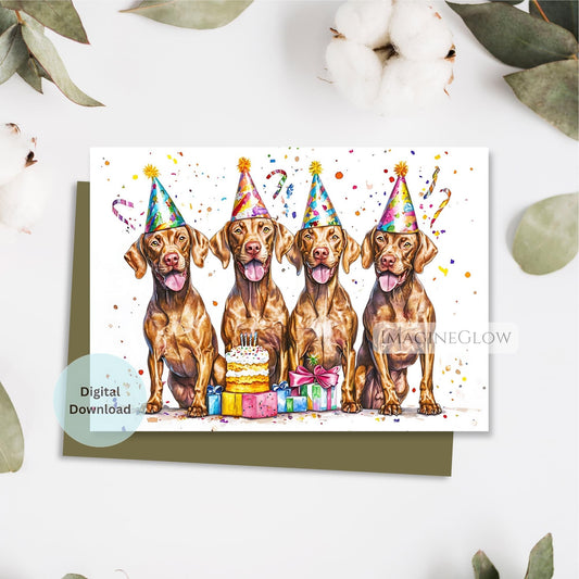 vizsla birthday card printable
cute vizsla dog birthday card
