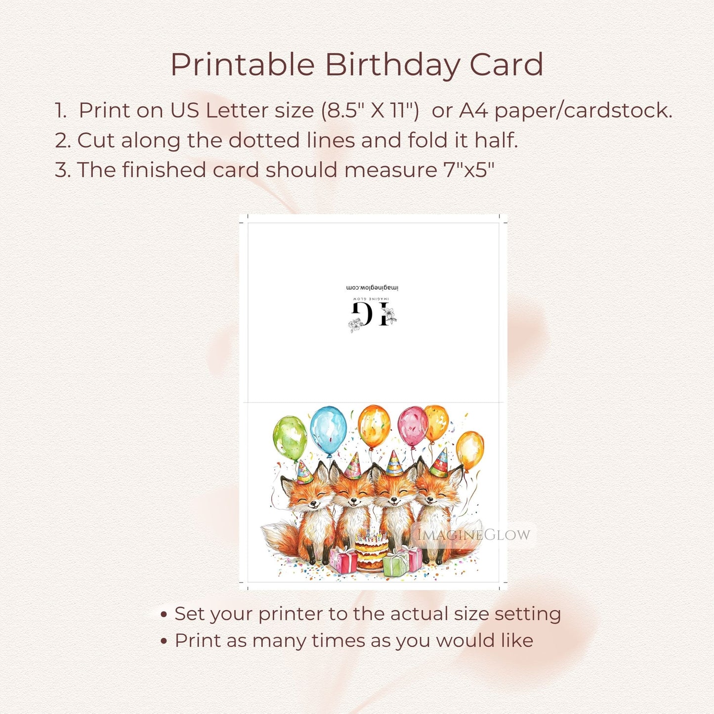 adorable fox birthday card
nature theme fox birthday card
whimsical fox birthday greeting