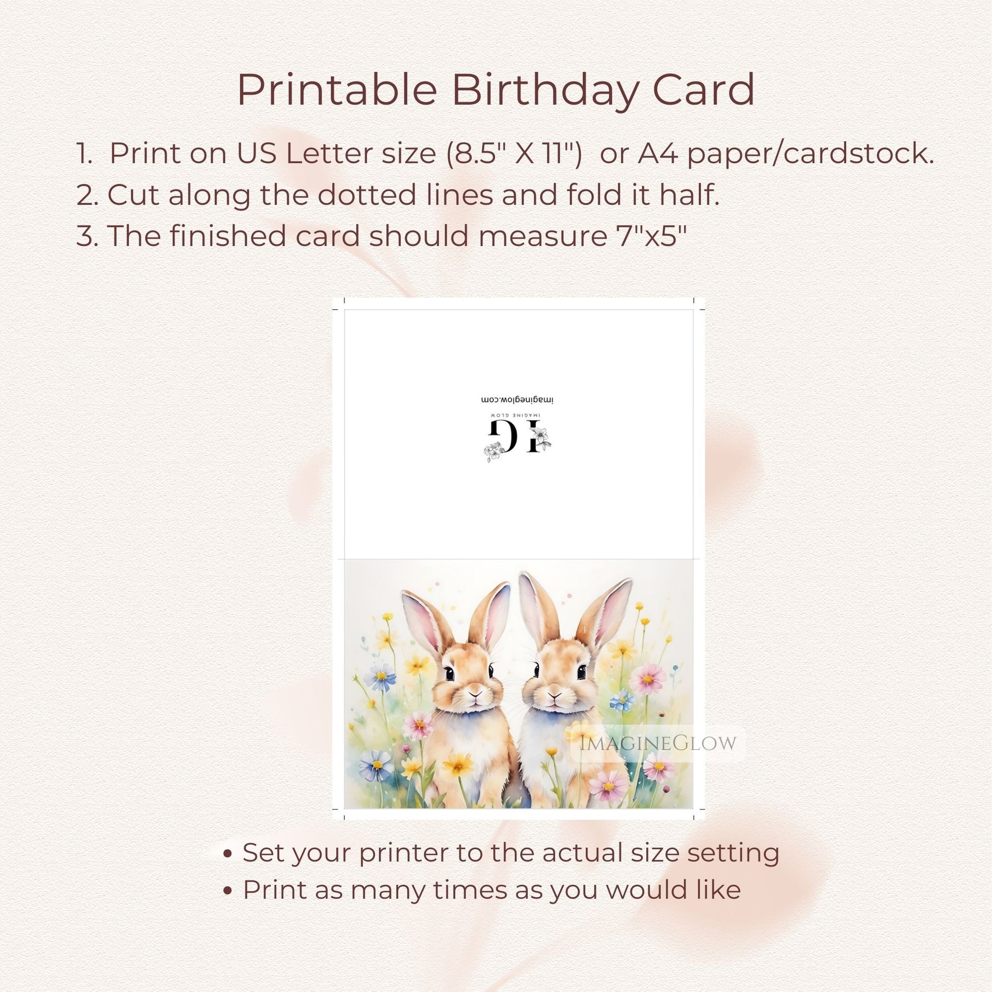 whimsical rabbit birthday card
spring bunny birthday card
animal lover birthday card